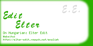 edit elter business card